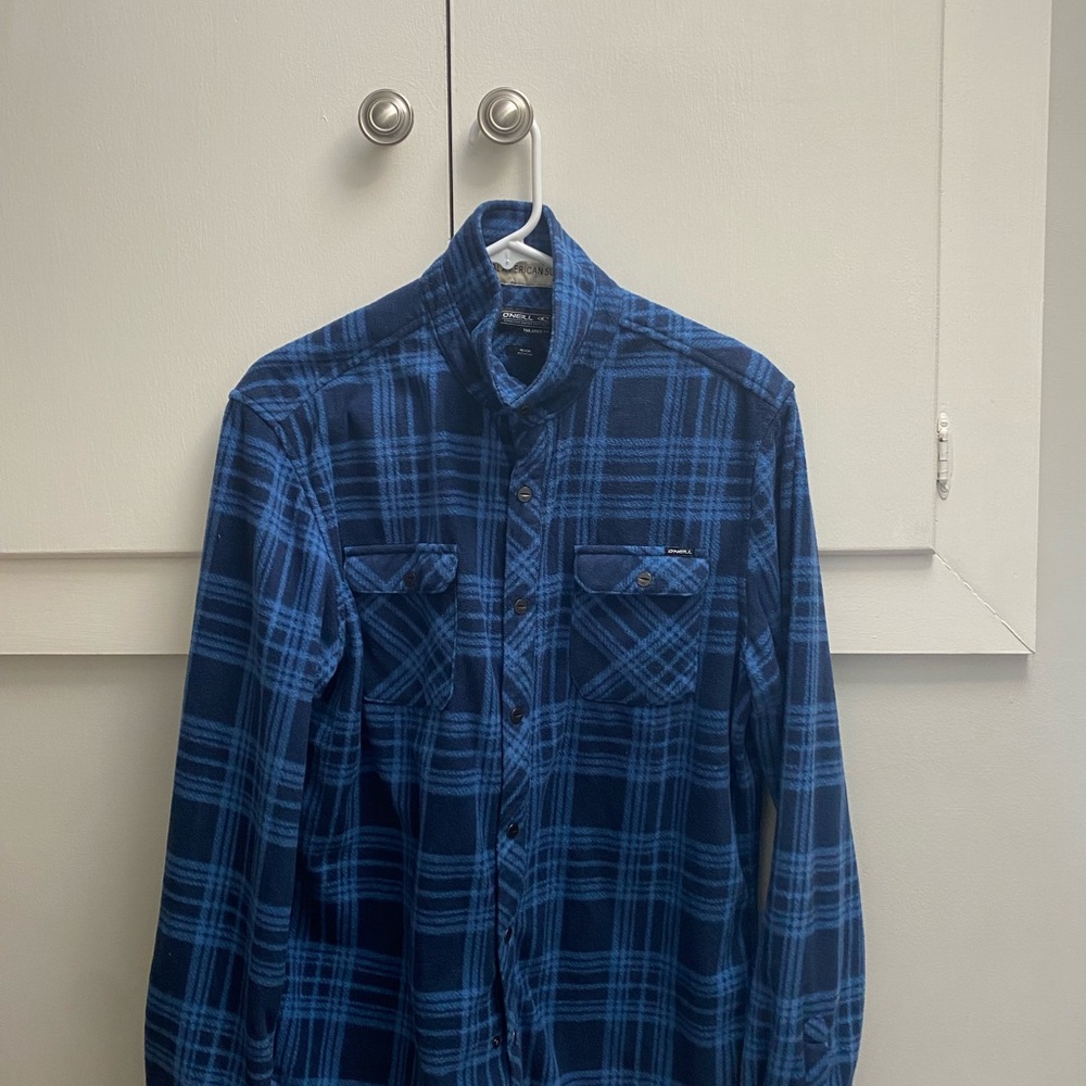 O'Neill Navy and Light Blue Plaid Shirt